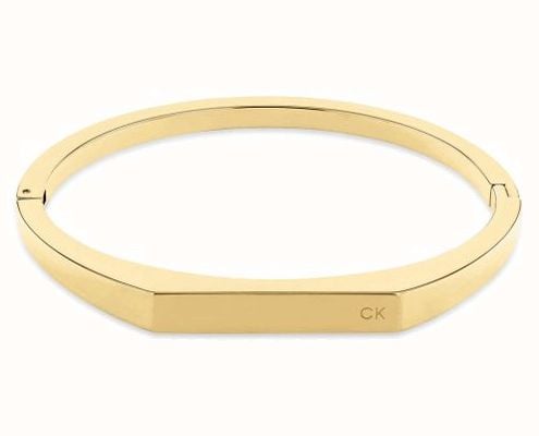 Calvin Klein Ladies Faceted Bar Bangle Gold-Tone 35000046