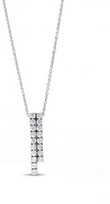 18ct White And Yellow Gold Diamond Drop Pendant&chain 1.5ct F/SI SLPD3RD150