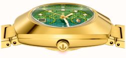 RADO DiaStar Original Automatic (30mm) Green Mosaic Dial / Yellow Gold PVD Stainless Steel Bracelet R12171313 - alternate view 3