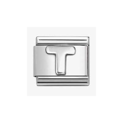 Nomination 330113/20 Classic Letter T Sterling Silver Charm Jewellery