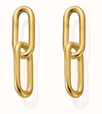 ChloBo Medium Two Link Gold-Plated Earrings CC-G-ER-4-S1