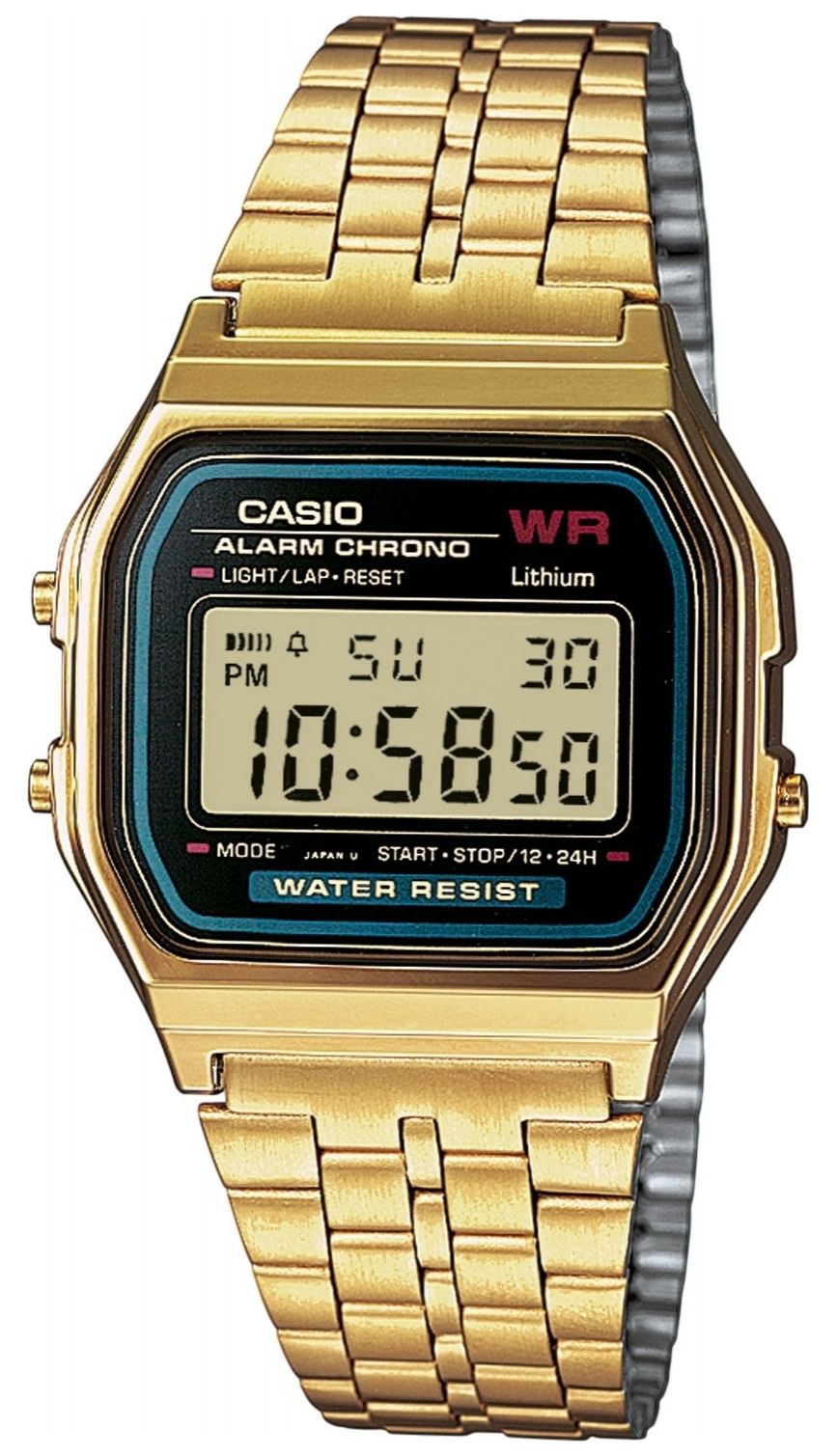 Casio A159WGEA-1EF Vintage Alarm Chrono (35mm) Black Digital Watch