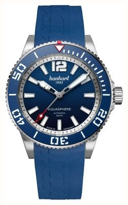 Hanhart AQUASPHERE Ocean Fade Automatic (42mm) Blue Gradient Dial / Blue Rubber Strap - M 772.271-1320