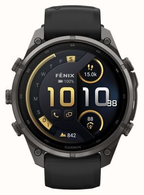 Garmin Fenix 9 Pro InReach 47mm Premium GPS Smartwatch - Carbon Grey Titanium With Black Silicone Watch 010-04336-11
