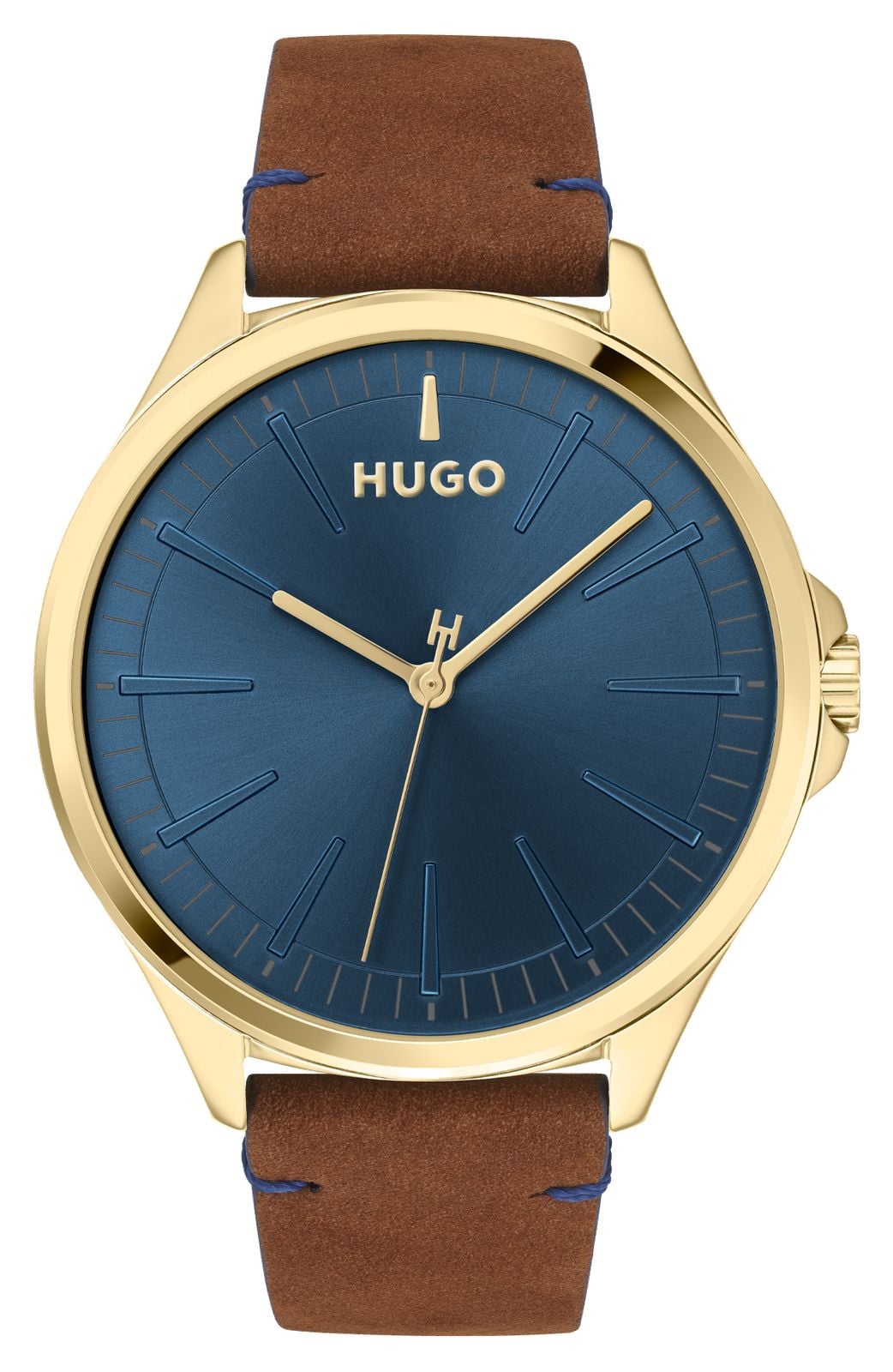 HUGO 1530134 #SMASH | Blue Dial | Brown Leather Strap Watch