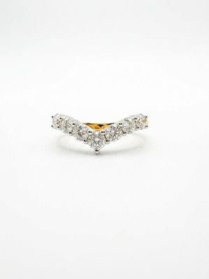 0.78ct Round Brilliant Natural Diamond 9ct Yellow Gold Half Eternity Ring BJR0436