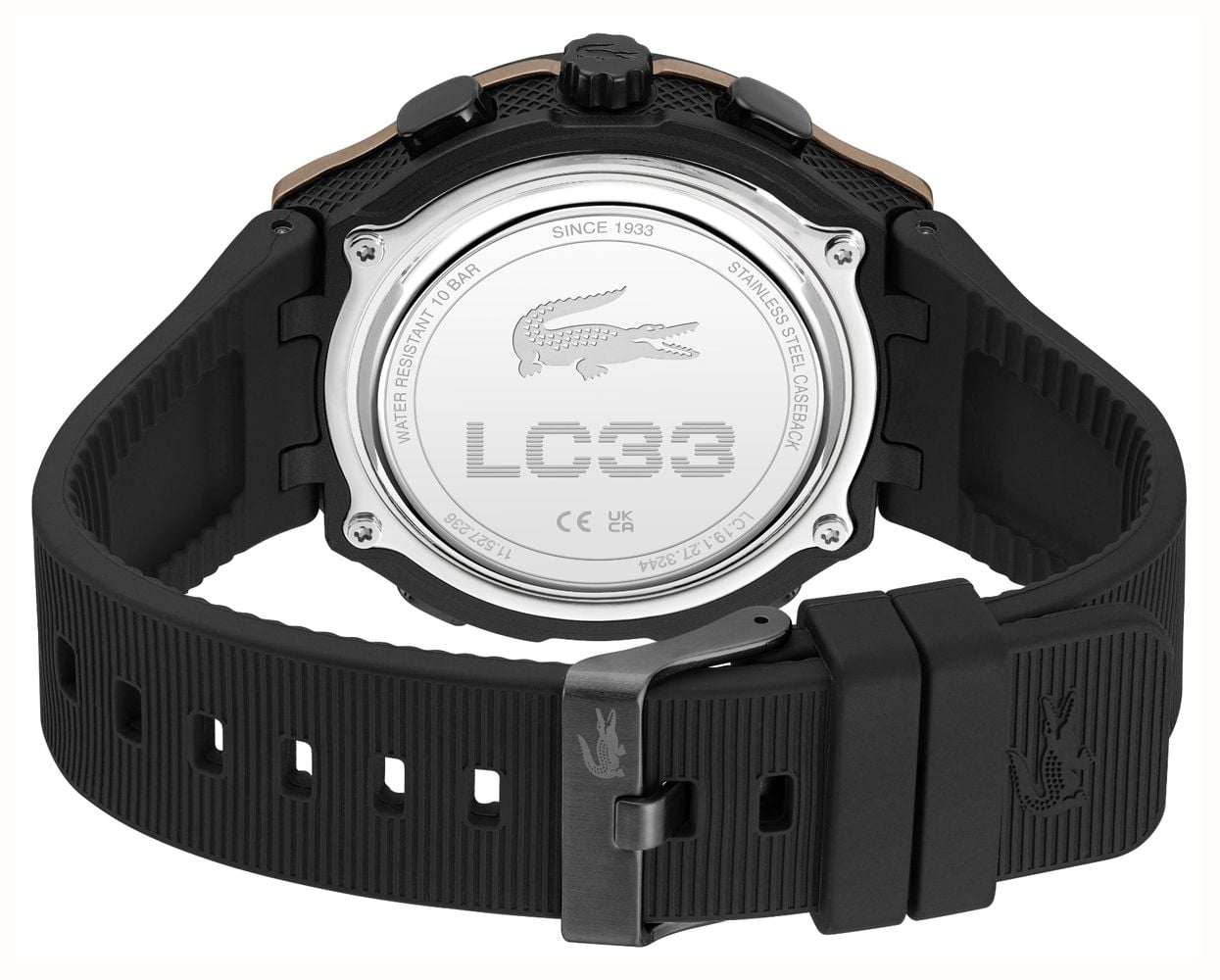 Lacoste Bronze And Black Silicone Strap LC33 Watch 2011517 - alternate view 4