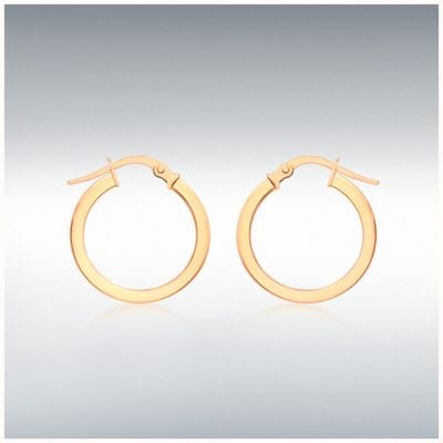 IBB 9ct R/G 17mm Round Hoop Earrings 5.53.0809