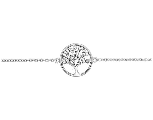 Treasure House G2676 Silver Cubic Zirconia Tree Of Life Jewellery