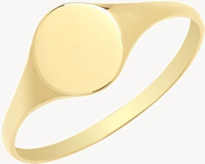 Treasure House 9CT YELLOW GOLD MAIDENS' PLAIN OVAL SIGNET RING RN930/M