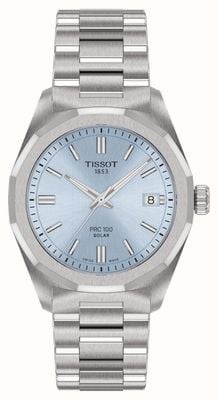 Tissot PRC 100 Solar (34mm) Light Blue Dial / Stainless Steel Bracelet T1518221135100