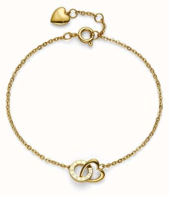 Olivia Burton Classic Kindred Interlink Heart Gold Plated Bracelet 24100553