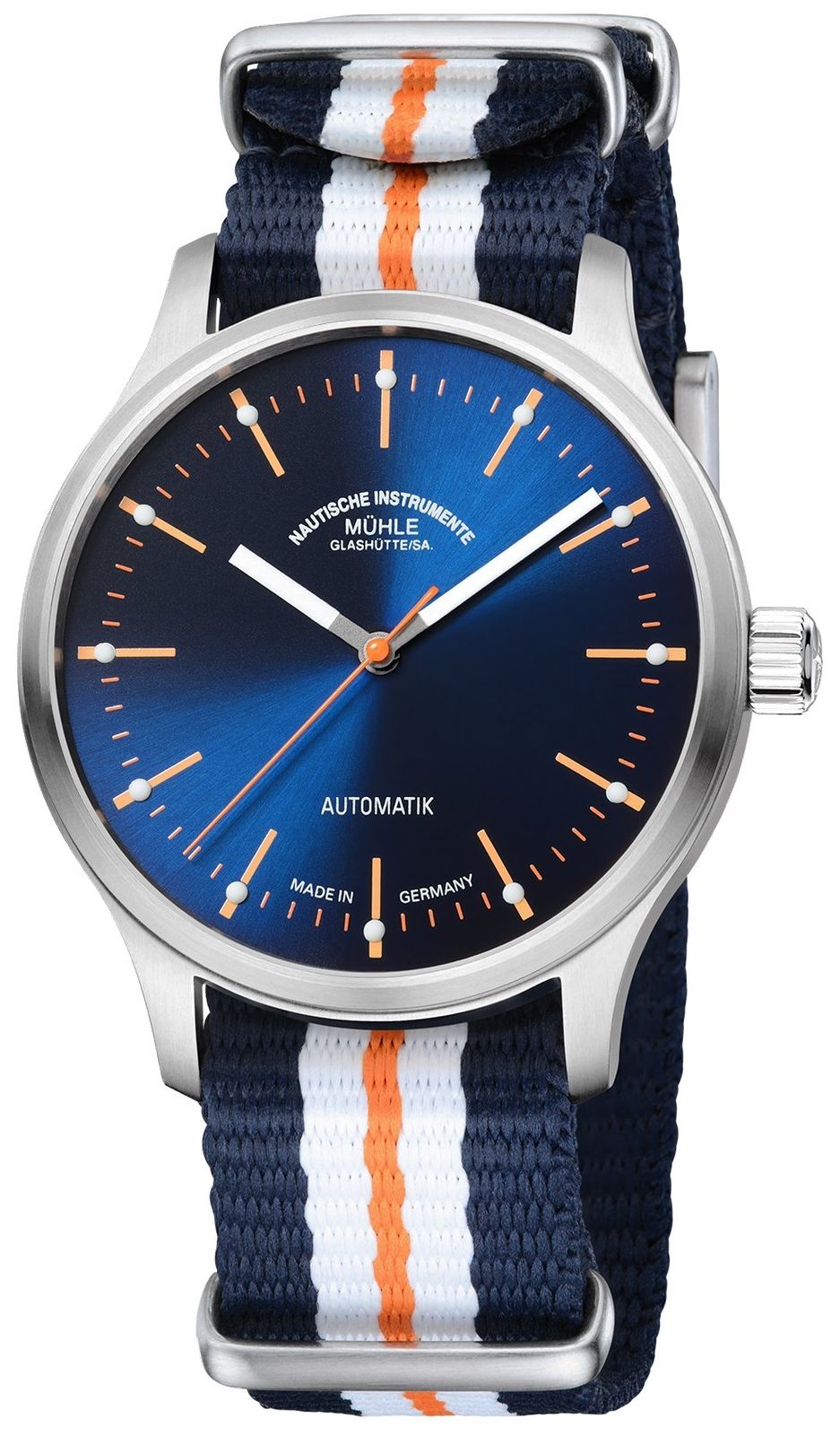 Mühle Glashütte M1-40-72-NB Panova Blue Automatic (40mm) Watch