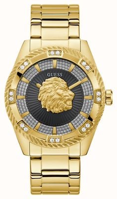 Guess Men's BEAST (44mm) Black and Gold Dial / Gold-Tone Stainless Steel Bracelet GW0783G1