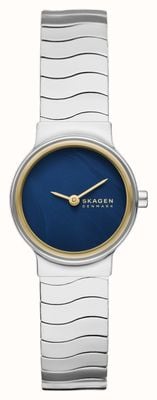 Skagen Freja Lille (26mm) Blue Dial / Stainless Steel Wave Bracelet SKW3171