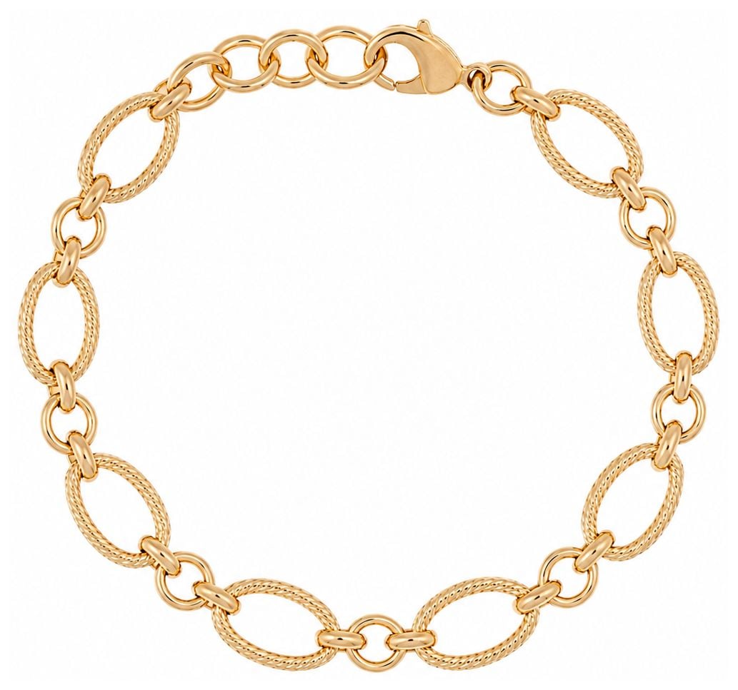 Burren Jewellery B1703 18k Gold Plated Chain Bracelet With