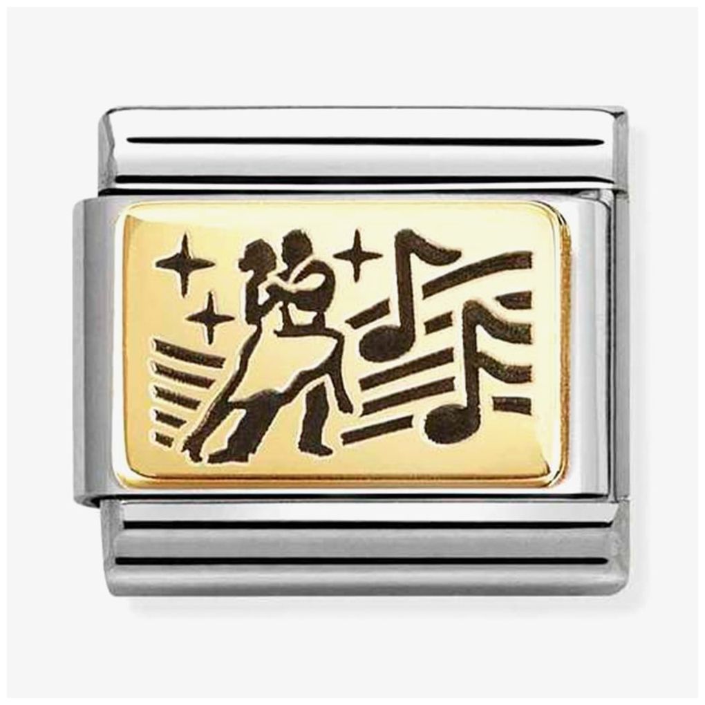 Nomination 030166/68 Classic Couple Dancing Music 18ct Gold Jewellery