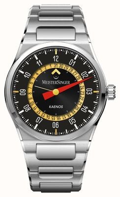 MeisterSinger x Alain Silberstein Edition Kaenos Open-Date (40mm) Black Dial / Stainless Steel Bracelet ED-KSOD-AS2025