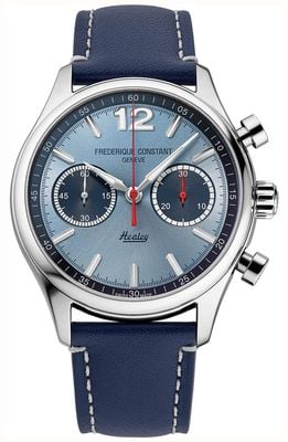 Frederique Constant Vintage Rally Healy Auto Chrono Limited Edition (42mm) Blue Sunray Dial / Blue Leather Strap FC-397HLBN5B6