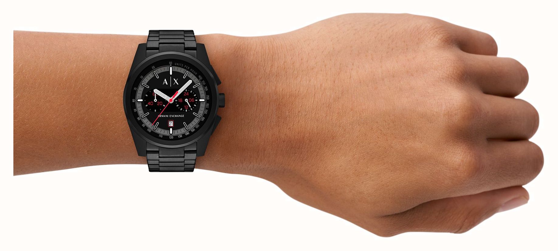 Armani Exchange Men's Quartz Chronograph (42mm) Black Dial / Black ...