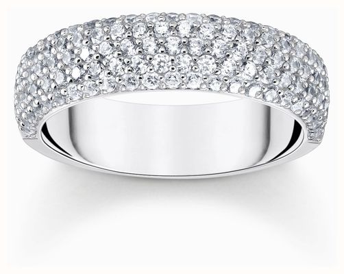 Thomas Sabo Orecchini A Cerchio Argento 925 Con Zirconia – Design A Lucchetto, CR679-051-14
