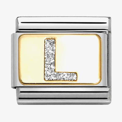 Nomination Classic Letter L Glitter Charm 030291/12