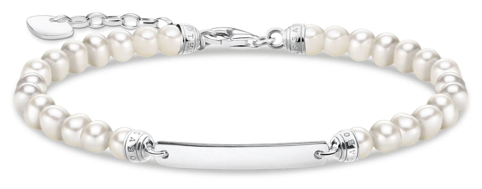 Thomas Sabo A2042-082-14-L19V Sterling Silver Bar Pearl Bead Jewellery