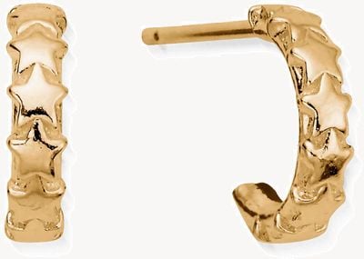ChloBo Tiny Multi Star Huggie Hoops Gold Plated GEH3321