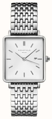 Rosefield Boxy (26mm) White Dial / Stainless Steel Bracelet QWSS-Q08