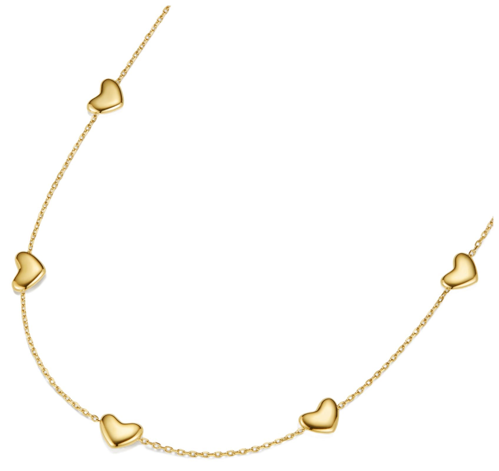 D.LOUISE NAN-14 Bubble Heart Multi Gold Plated Necklace Jewellery
