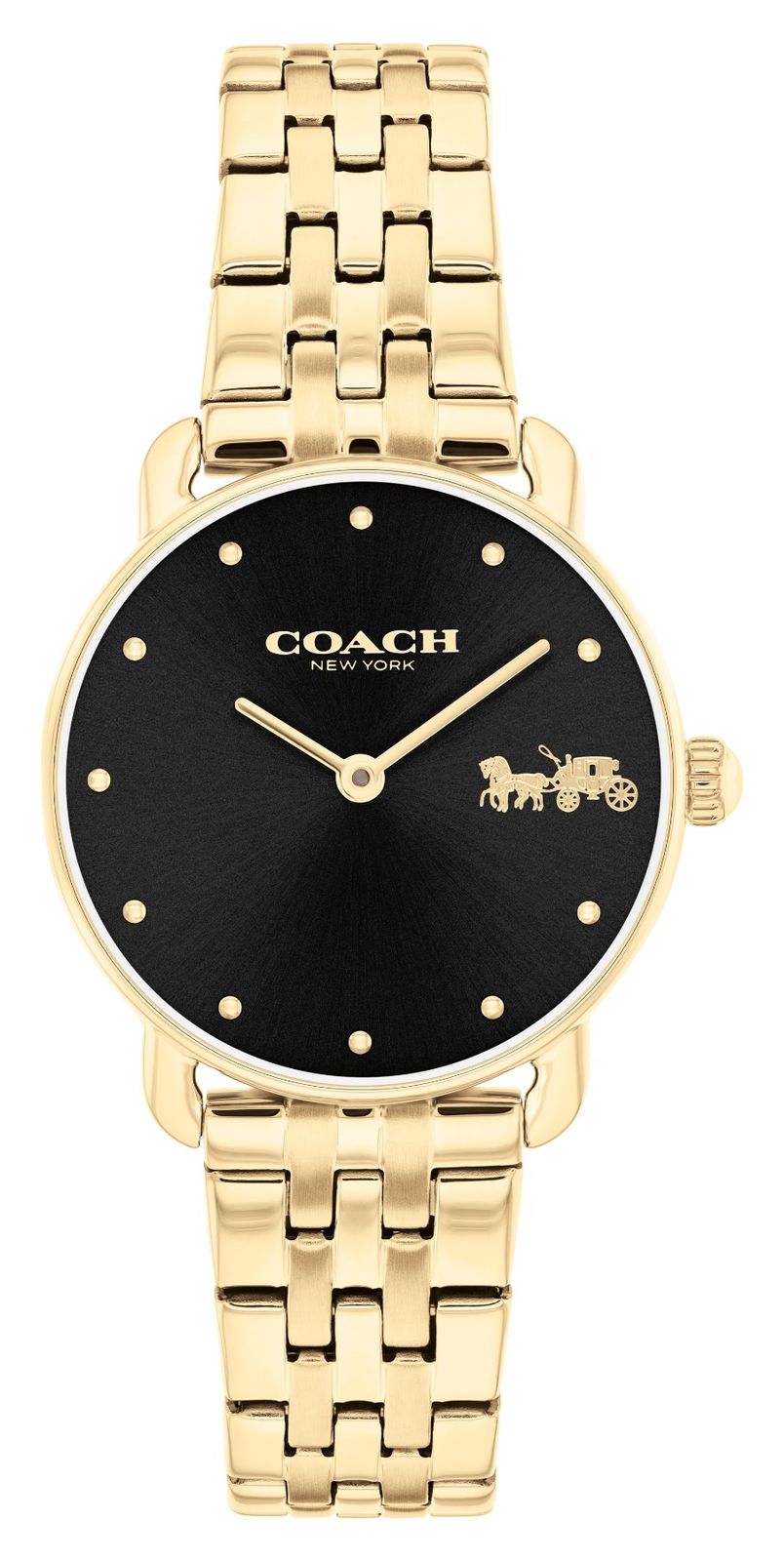 Coach 14504302 Women's Elliot (28mm) Black Dial / Gold-Tone Watch