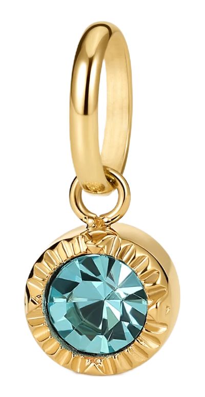 D.LOUISE CH-40-03 Mini Bezel Birthstone March/Aquamarine Jewellery