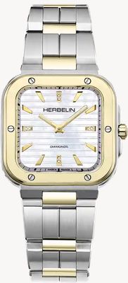 Herbelin Cap Camarat Diamond (30mm) Mother-of-Pearl Dial / Two-Tone Stainless Steel Bracelet 17546BT1N89