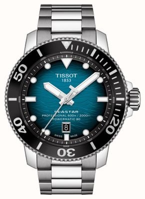 Tissot | Seastar 2000 Pro | Powermatic 80 | Turquoise Dial | Steel Bracelet | T1206071104100