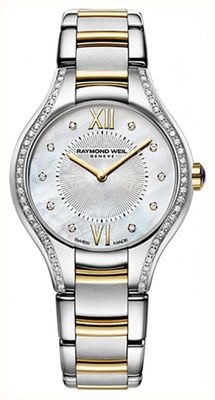 Raymond Weil Noemia Diamond Quartz (24mm) Mother-of-Pearl Dial / Two-Tone Stainless Steel Bracelet 5124-SPS-00985