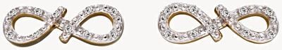 Elements Gold 9k Yellow Gold Diamond Infinity Stud Earrings GE2286