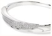 Swarovski Swarovski Classica bangle, Round cut, White, Sterling silver 5764808 - alternate view 2