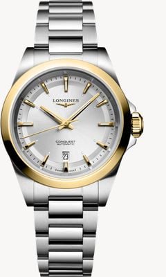 LONGINES Conquest Automatic 18k (30mm) Sunray Silver Dial / Stainless Steel Bracelet L33205706