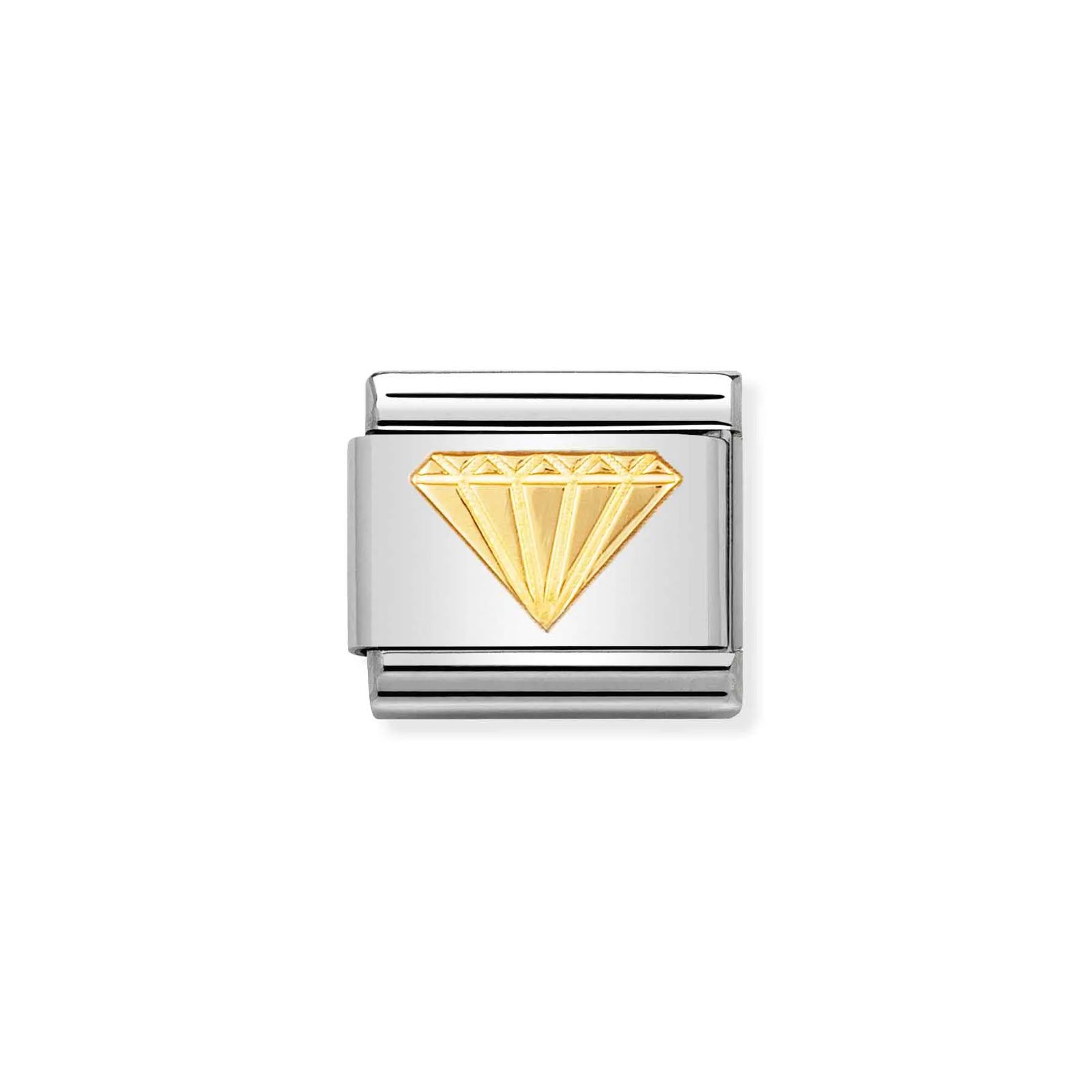 Nomination 030115/03 Classic Diamond 18ct Gold & Steel Charm Jewellery