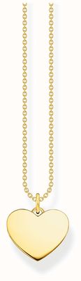 Thomas Sabo Gold Plated Engravable Heart Necklace 40-45cm KE2128-413-39-L45V