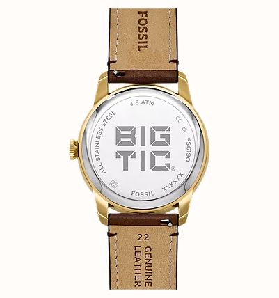 Fossil Townsman Big Tic 42 mm Brown Leather FS6190 - alternate view 6