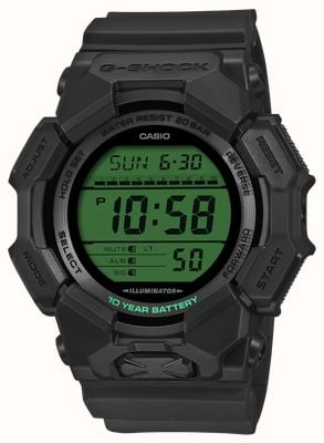 Casio G-SHOCK Black & Electro Green Series (51.9mm) Electro Green Digital Display / Black Rubber Strap GD-010BEG-1ER