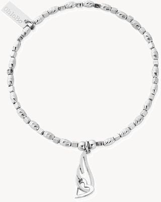 ChloBo Soul Glow Interlocking Heart And Angel Wing Bracelet Sterling Silver SBCFR3238