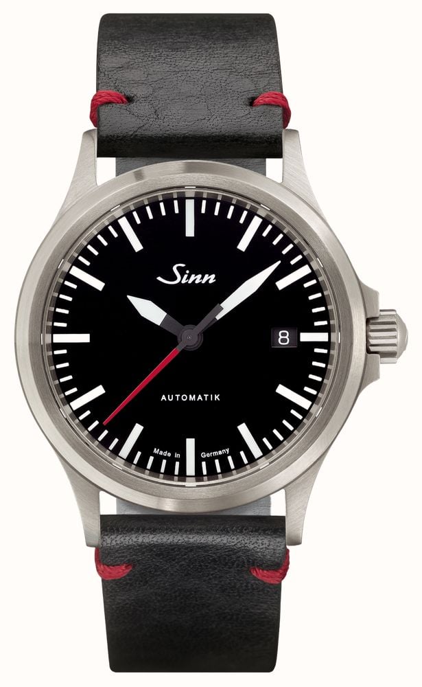 Sinn 556.0106 BLACK VINTAGE LEATHER RED STITCH