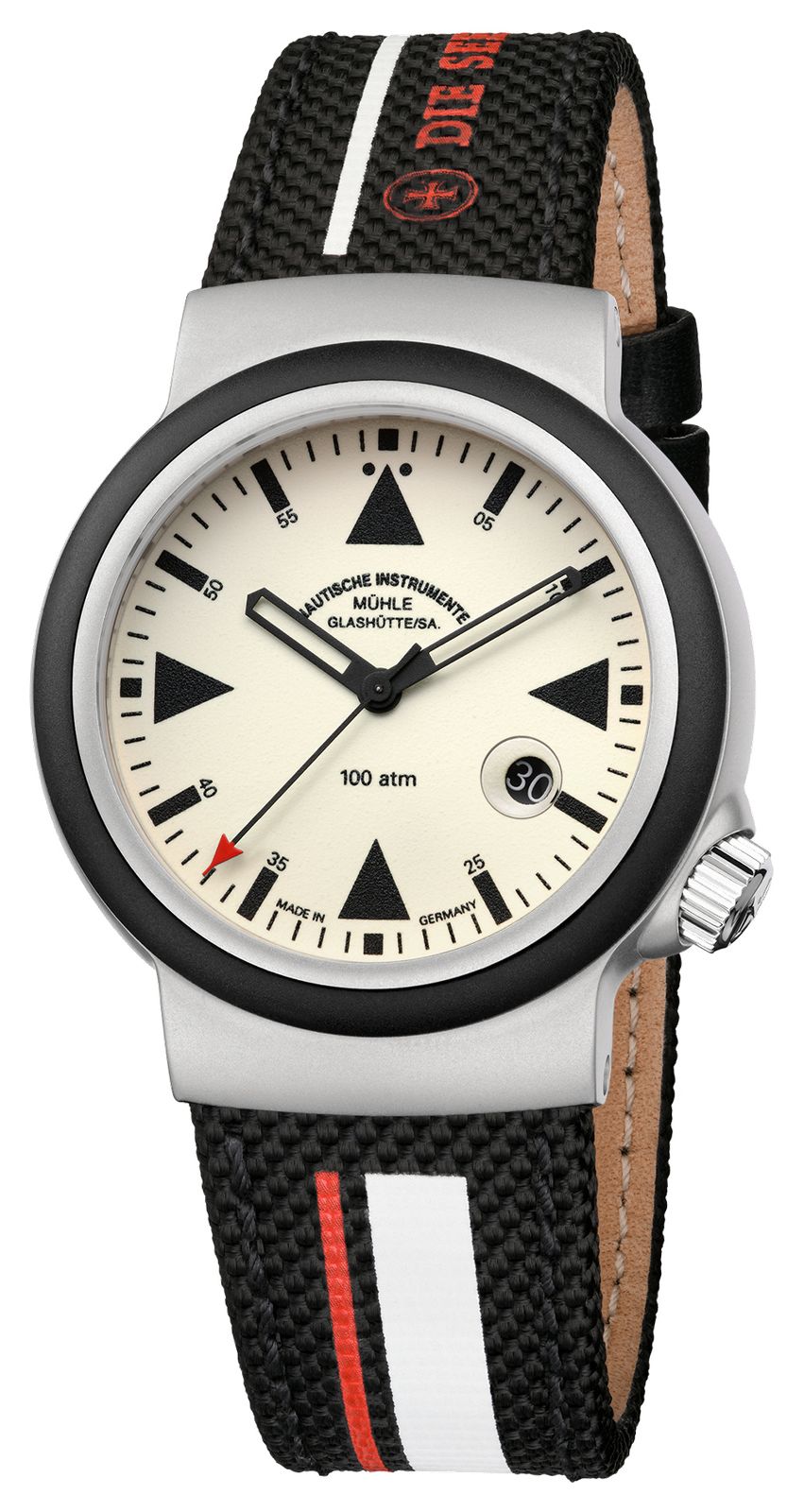 Mühle Glashütte M1-41-08-CB SAR Rescue Timer Lumen Textile Watch