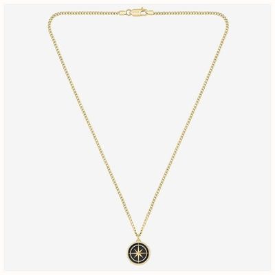 BOSS Jewellery North Gold Tone Compass Pendant Necklace 1580842