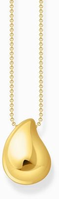 Thomas Sabo Organic Drop Shape Pendant Gold-Plated Sterling Silver Necklace 50cm KE2281-413-39-L50V