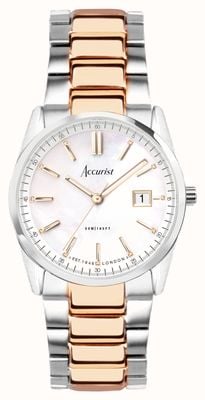Accurist Everyday Womens | Mother Of Pearl Dial | Two Tone Steel Bracelet 74004