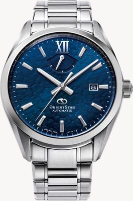 Orient Star M34 F8 Date Automatic (40mm) Shimmering Blue Dial / Stainless Steel Bracelet RE-BX0004L00B