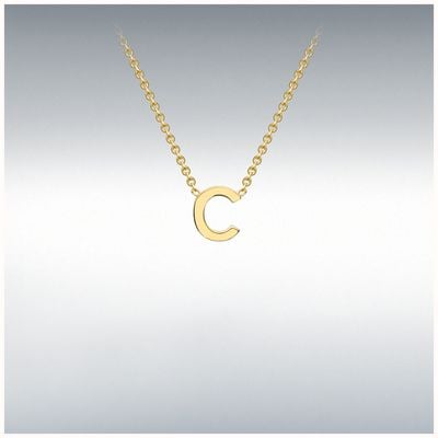 IBB 9ct Yellow Gold Fine Initial Necklace C 1.19.0152
